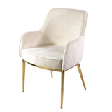 Prémiová jedálenská stolička KL Nolan v krémovej farbe