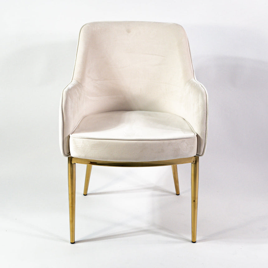 Prémiová jedálenská stolička KL Nolan v krémovej farbe