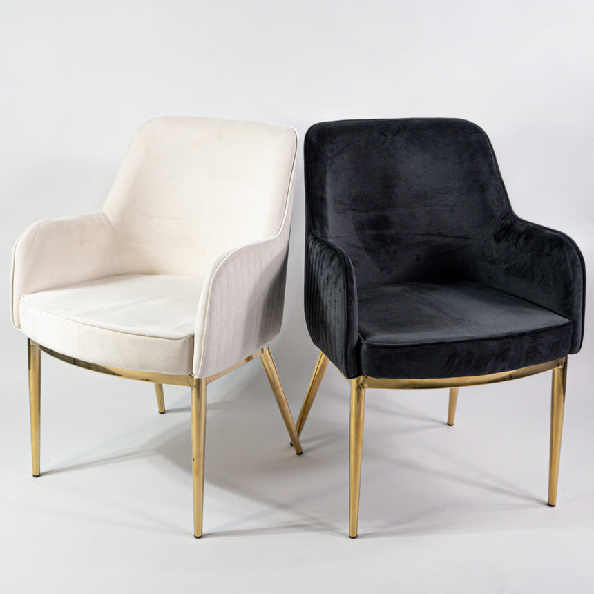 Prémiová jedálenská stolička KL Nolan v krémovej farbe