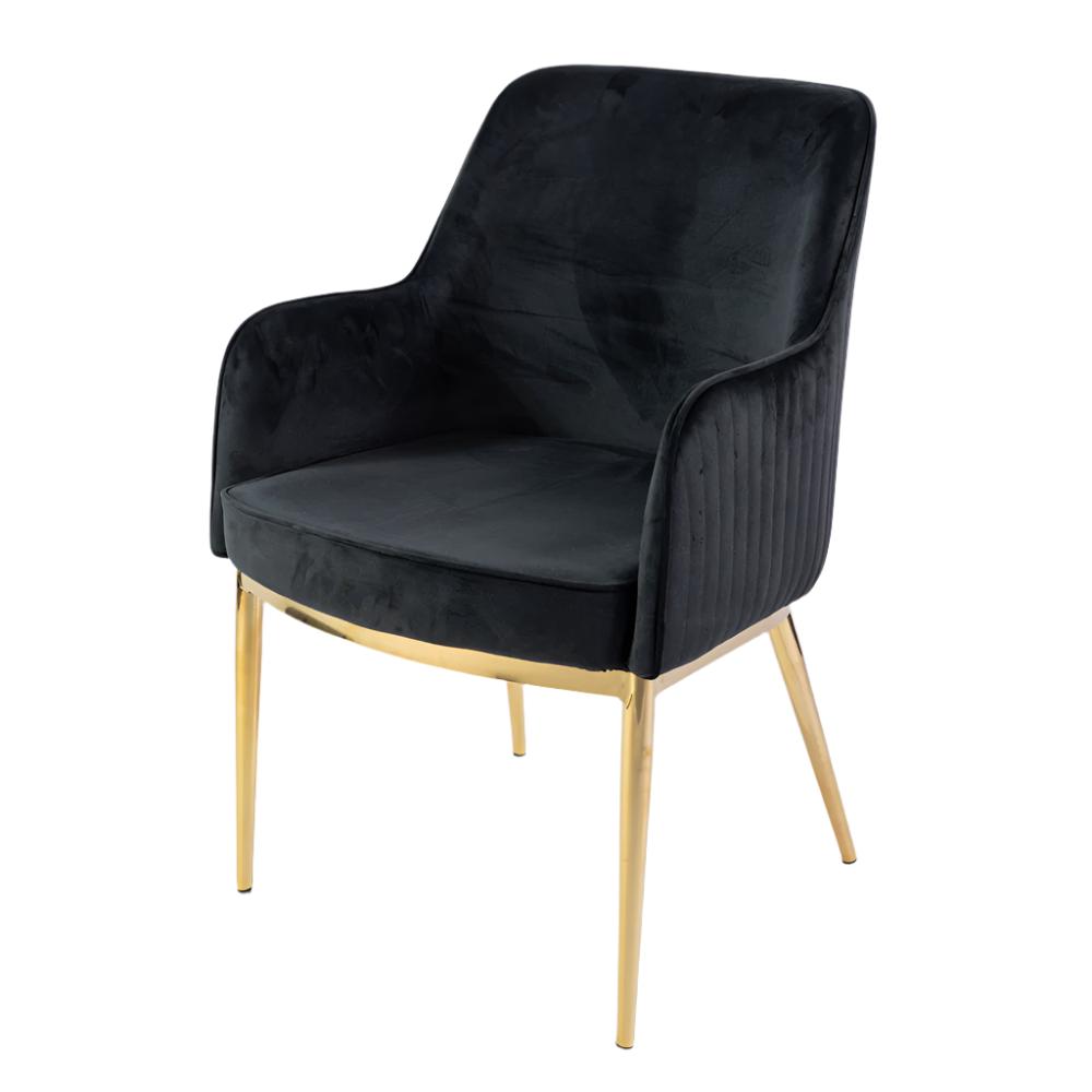 Prémiová jedálenská stolička KL Nolan v čiernej farbe