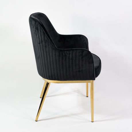 Prémiová jedálenská stolička KL Nolan v čiernej farbe