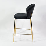 Pohodlná barová stolička KL Lily 65 cm v čiernej farbe