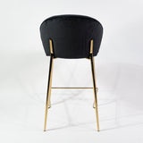 Pohodlná barová stolička KL Lily 65 cm v čiernej farbe