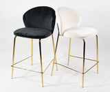 Pohodlná barová stolička KL Lily 65 cm v čiernej farbe