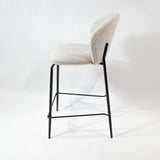 KL Lily - pohodlná barová stolička buklé 65 cm, čierny rám