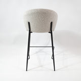 KL Lily - pohodlná barová stolička buklé 65 cm, čierny rám