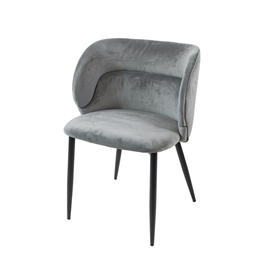 Jedálenská stolička KL Violet, sivá, 6-dielna ponuka