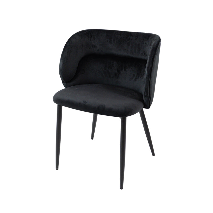 Jedálenská stolička KL Violet, čierna, 6-dielna ponuka