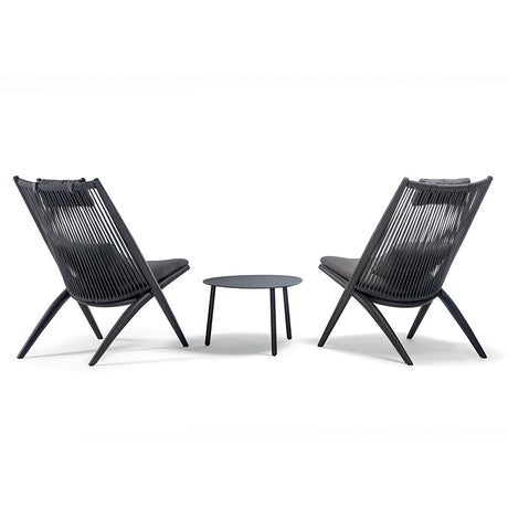 Grattoni záhradné kreslo Bahza antracit