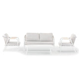 Záhradná súprava Grattoni Cordoba pre 4 osoby, biela