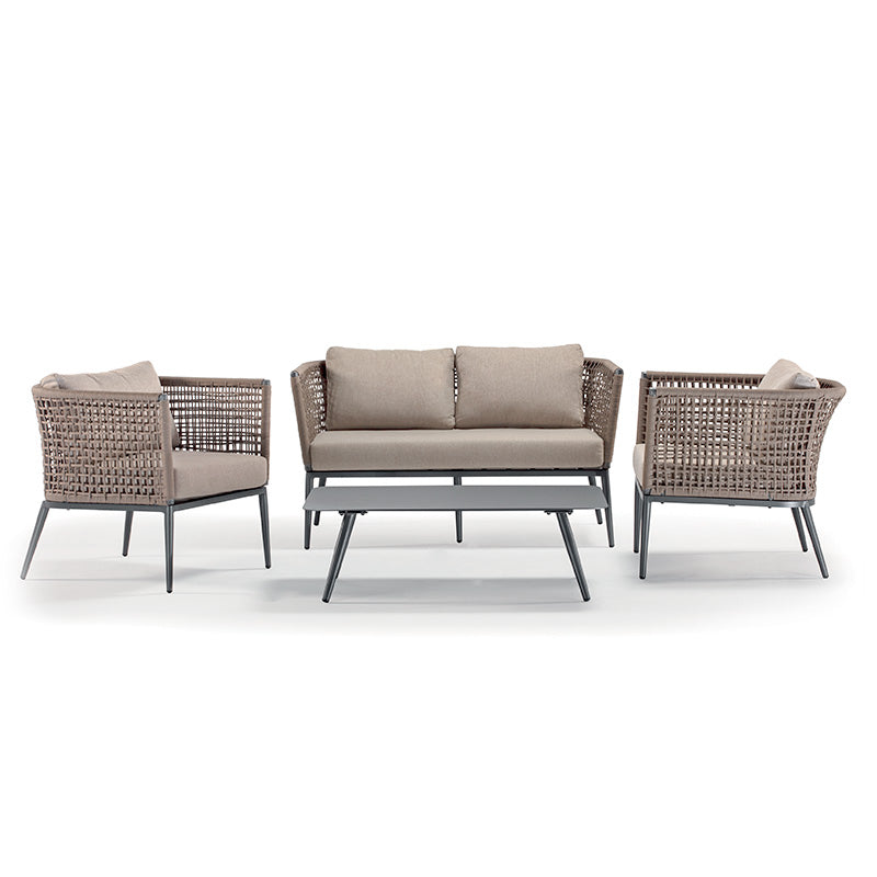 Záhradná súprava Grattoni Cuba pre 4 osoby, antracitová