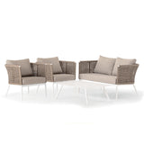 Záhradná súprava Grattoni Cuba pre 4 osoby, biela