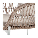 Grattoni záhradná stolička Elba biela/prírodná