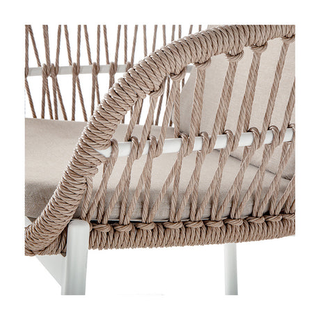 Grattoni záhradná stolička Elba biela/prírodná