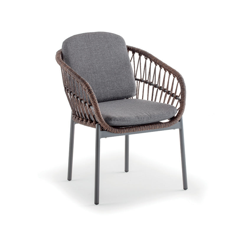 Grattoni záhradná stolička Elba antracit/hnedá