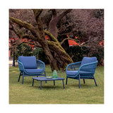 Záhradná súprava Grattoni Elba pre 4 osoby v modrej farbe