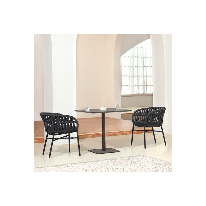 Grattoni záhradná stolička Tahiti čierna/tmavosivá