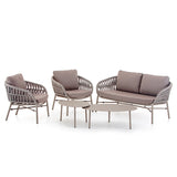 Záhradná súprava Grattoni Tahiti pre 4 osoby v taupe farbe