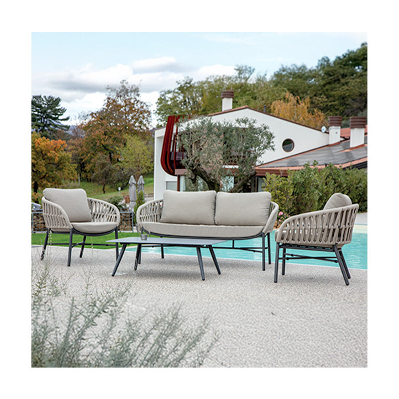 Záhradná súprava Grattoni Tahiti pre 4 osoby v béžovej farbe