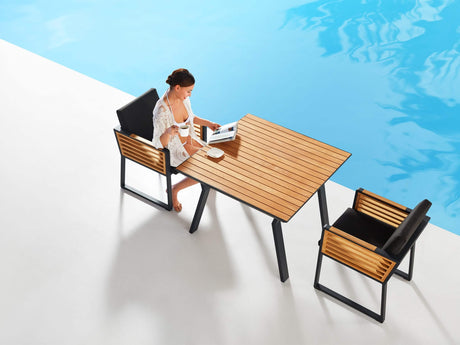 Záhradná jedálenská súprava Higold New York pre 4 osoby, čierna