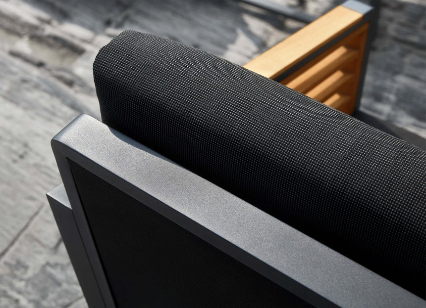 Záhradná jedálenská súprava Higold New York pre 4 osoby, čierna