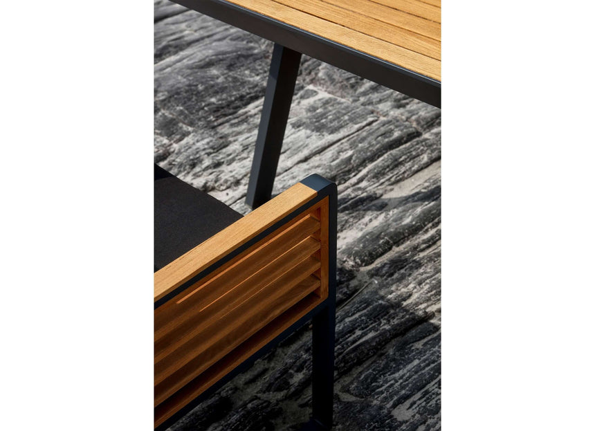 Záhradná jedálenská súprava Higold New York pre 4 osoby, čierna