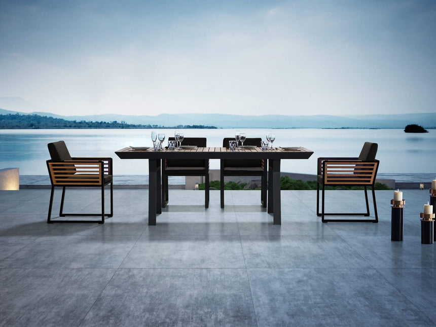 Záhradná jedálenská súprava Higold New York pre 6 osôb, čierna