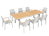 Higold Nofi - 10-miestna záhradná jedálenská súprava v béžovej farbe