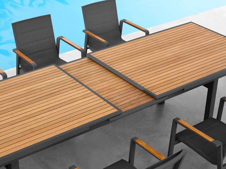 Higold Nofi - záhradná jedálenská súprava pre 10 osôb v čiernej farbe