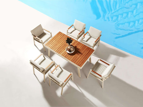 Higold Nofi - 6-miestna záhradná jedálenská súprava v béžovej farbe