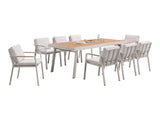 Higold Nofi - 8-miestna záhradná jedálenská súprava v béžovej farbe