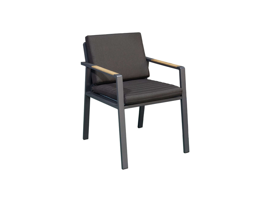 Higold Nofi - 8-miestna záhradná jedálenská súprava v čiernej farbe