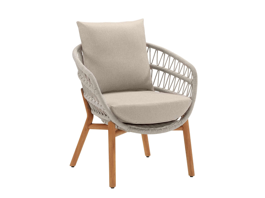 Záhradná jedálenská súprava Higold Vasca pre 6 osôb v béžovej farbe