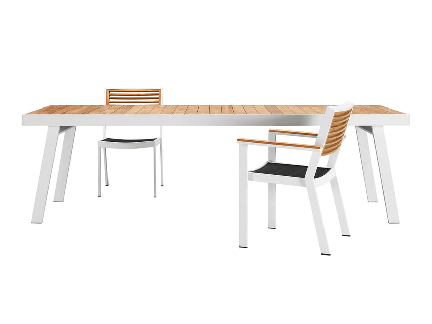 Záhradná jedálenská súprava Higold York pre 10 osôb, biela