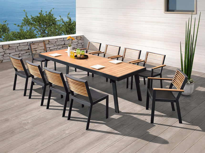 Záhradná jedálenská súprava Higold York pre 10 osôb, čierna