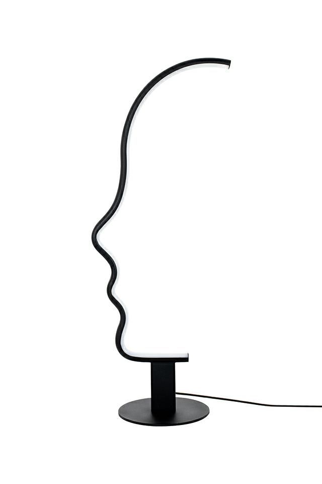 Face Table asztali lámpa fekete – LED, acél, alumínium