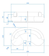 Vlnová pohovka vo výbere farieb