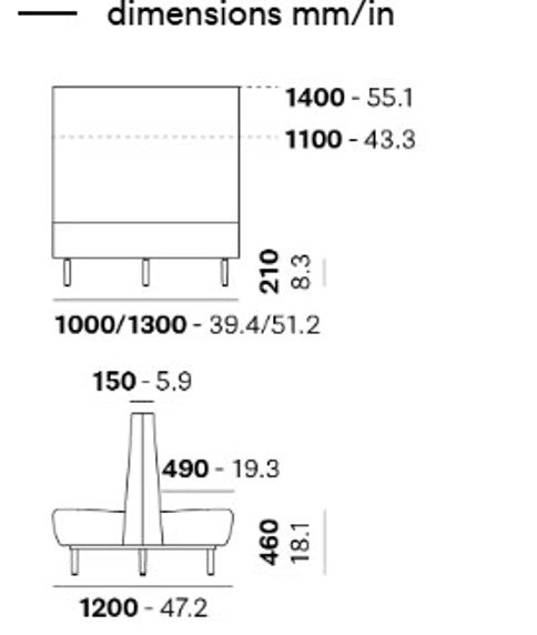 Modulárna reštauračná lavica Pedrali Modus MDWB vo výbere farieb