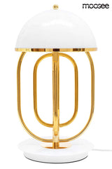 23. Stolová lampa Bottega zlatá / biela