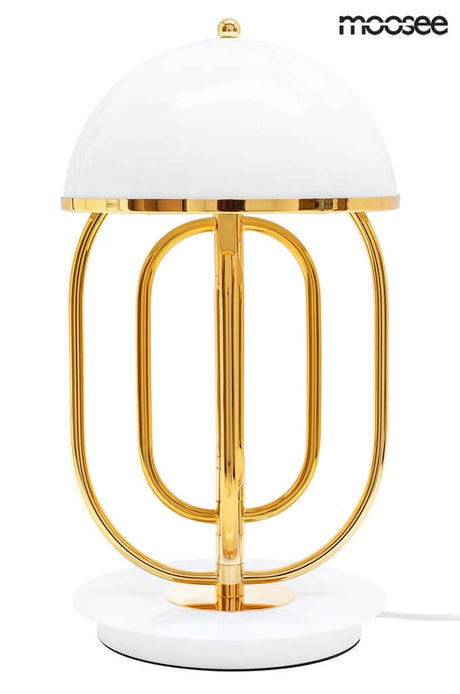 23. Stolová lampa Bottega zlatá / biela