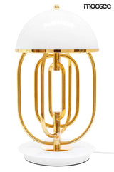 23. Stolová lampa Bottega zlatá / biela