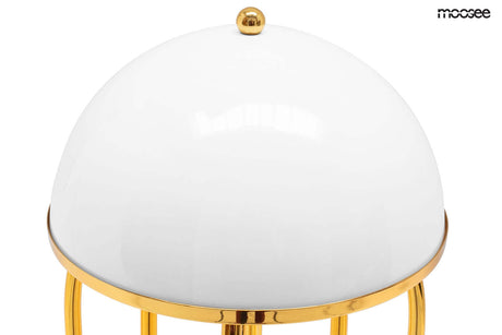 23. Stolová lampa Bottega zlatá / biela