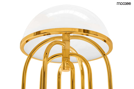 23. Stolová lampa Bottega zlatá / biela