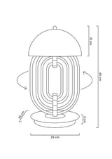 24. Stolová lampa Bottega zlatá / čierna