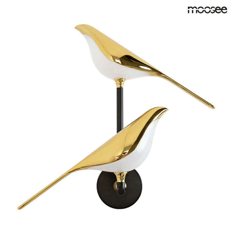 Nástenná lampa Bird Twin zlatá