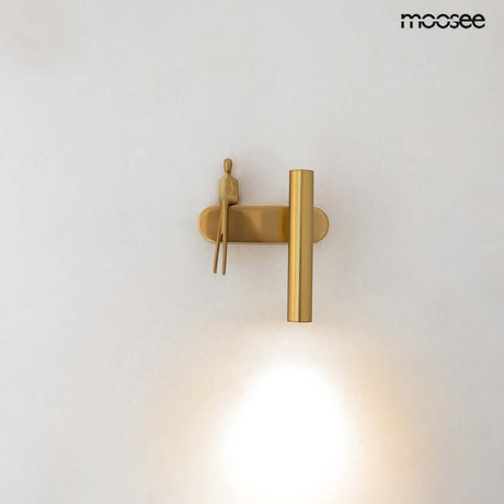 Nástenná lampa Boy Tube R zlatá