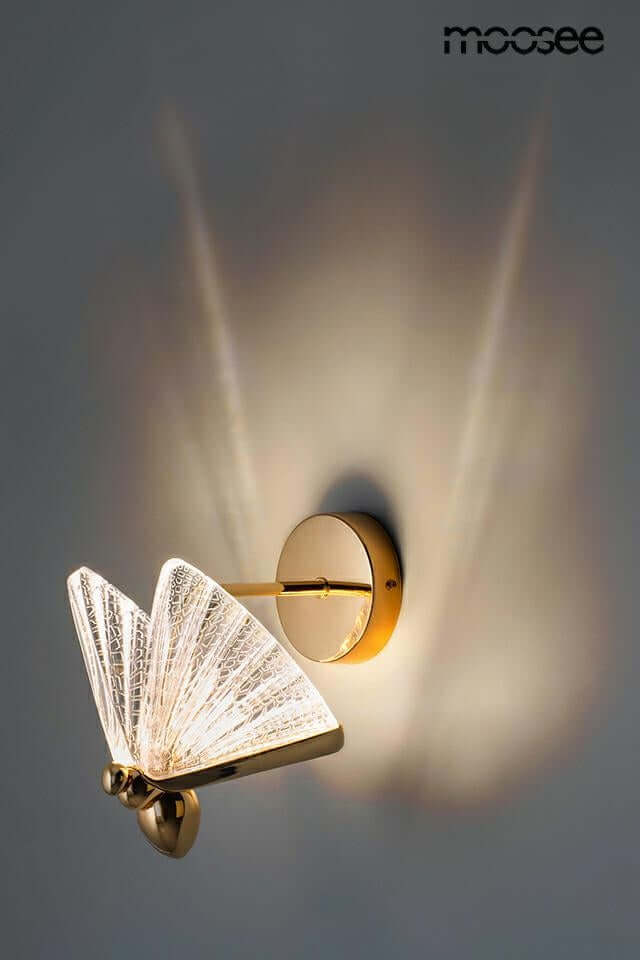 Nástenná lampa Butterfly S zlatá