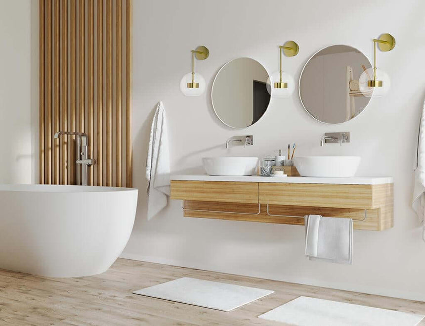 Zlatá nástenná lampa Capri Wall