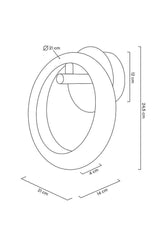 Nástenná lampa Helios zlatá