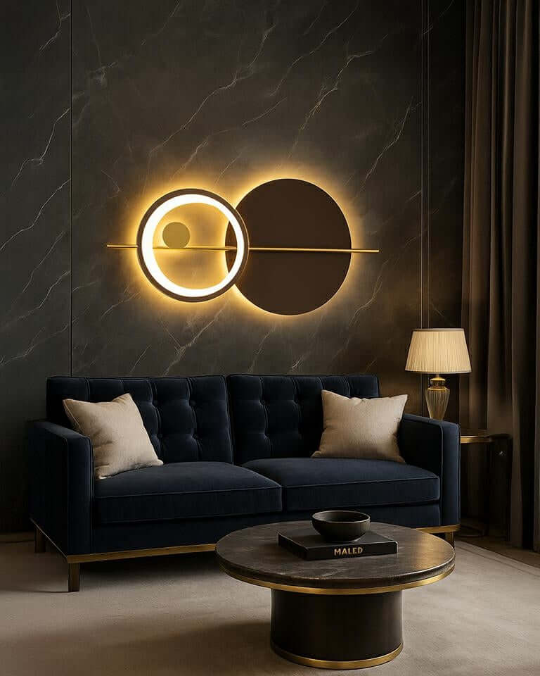 Nástenná lampa Moons zlatá